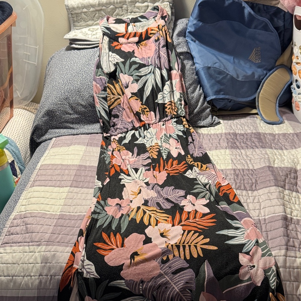 Nomad Bixby Floral Dress in Pink and Black